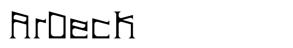 ArDeck font preview
